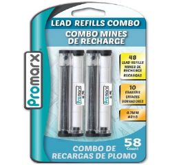 48 pieces 58ct Lead + Erasers Combo Pack (2 Tubes) - Erasers