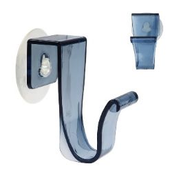 24 pieces Ch HooK-Suct Cup Bl 1.75x2.75x3.5in - Shower Accessories
