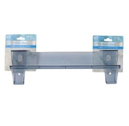 12 pieces Ch Towel RacK-Suct Cup Blue 11x3x3.5 inches - Shower Accessories