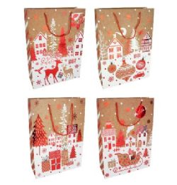 144 pieces Bh Christmas Bag Lg Asst Designs - Christmas Gift Bags and Boxes