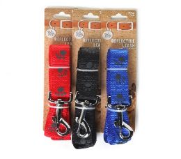 96 pieces Bp Dog Leash Lg 1x48in 3 Asst Paws - Pet Collars and Leashes