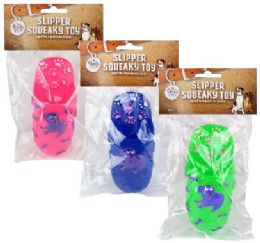 72 pieces Bp Plastic Chew Toy Slipper 3 Asst Squea - Pet Toys
