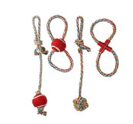 48 pieces Bp Pet Toy Rope 11-19in 4ast SizeS-Color - Pet Toys
