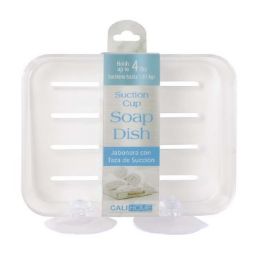 18 pieces Ch Soap DisH-Suct Cup Cl 5.25x4.25x1.25i - Shower Accessories