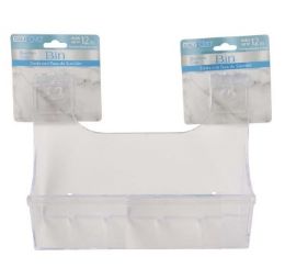 12 pieces Ch BiN-Suct Cup Clear 8.25x3.256 inches - Shower Accessories