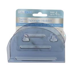 24 pieces Ch Sponge HoldeR-Suct Cup Bl 4.25x2x3in - Shower Accessories