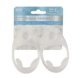 36 pieces Ch Razor HoldeR-Suct Cup Cl 2.25x3.75in - Shower Accessories
