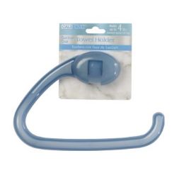18 pieces Ch Towel HoldeR-Suct Cup Bl 7x4.75x0.5in - Shower Accessories
