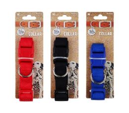 96 pieces Bp Dog Collar Md 12-20in 3 Asst Solid - Pet Collars and Leashes