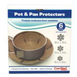 12 pieces CoN-Tact Pot & Pan Protectors Taupe 6pc - Contact Paper