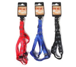 96 pieces Bp Dog Harness Sm 5-8-20in 3 Asst Print - Pet Collars and Leashes
