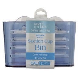 12 pieces Ch BiN-Suct Cup Bl Md 6.25x3.25x3.25 inches - Shower Accessories