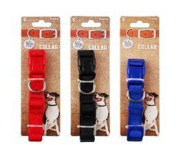 96 pieces Bp Dog Collar Sm 10-16in 3 Asst Solid - Pet Collars and Leashes