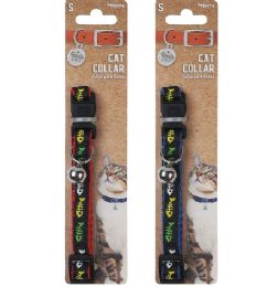 144 pieces Bp Cat Collar W-Bell Sm 6in Ast Printed - Pet Collars and Leashes