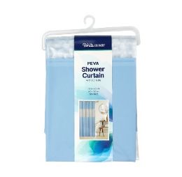 24 pieces Bh S-Curtain W-Hooks 71in 3d Blue Peva - Shower Curtain