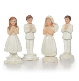 48 pieces 1st Communion Figurine 4 Assorted 4.25 Inches - Religious Decor
