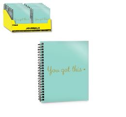 24 pieces 6 inch X 8.5 inch Hardbound Journal, ?you Got This" Design 100ct Spiral Bound - Planners & Journals