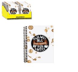 24 pieces 6 inch X 8.5 inch Hardbound Journal ?co_x001f_ Ee Obsessed" Design 100ct Spiral Bound - Planners & Journals