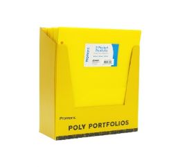 48 pieces Promarx 2 Pocket Yellow Portfolio Poly - Folders and Report Covers