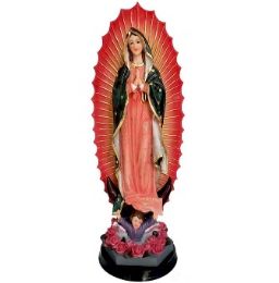 6 pieces Guadalupe Figurine Polyresin 18 X 6.5 X 6.5 Inches - Religious Decor