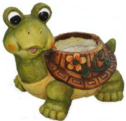 2 pieces Bh Polyresin Turtle Pot 12in - Garden Planters and Pots