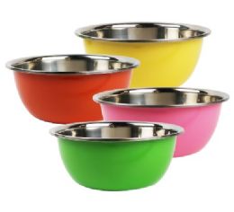 24 pieces Metal Bowl Asst Colors 9.44x0.31 in - Kitchen Bowls