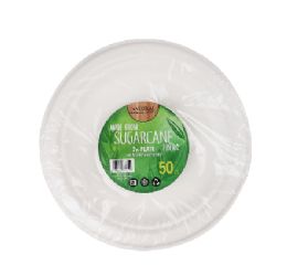 20 pieces Nhc Sugar Cane Plate 7in 50ct - Plastic Bowls and Plates