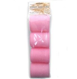 72 pieces Bh Foam Pink Hair Rollers 4ct - Hair Rollers