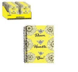 24 pieces 6" X 8.5" Hardbound Journal “just Bee" Design 100ct Spiral Bound - Note Books & Writing Pads
