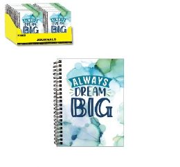 24 pieces 6" X 8.5" Hardbound Journal “inked Dream" Design 100ct Spiral Bound - Note Books & Writing Pads