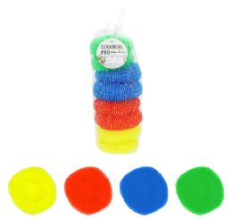 48 pieces Bh Scouring Pad Ass Colors 8ct  2.5x1in - Scouring Pads & Sponges