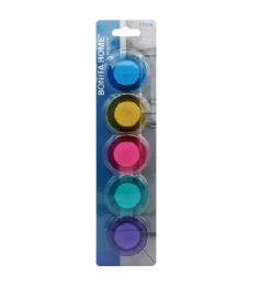 96 pieces Bh Platic Buttom Magnet 5ct Asst Color - Refrigerator Magnets