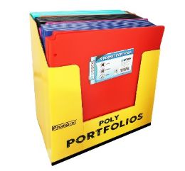 48 pieces Two Pocket Poly Portfolio, 3 Hole Punched - Folders and Report Covers
