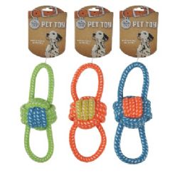 48 pieces Bp Pet Rope Toy Asst Colors 7in - Pet Toys