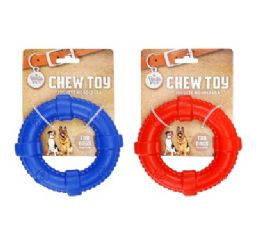 48 pieces Bp Plastic Chew Toy Ring 5.25in 2 Asst - Pet Chew Sticks and Rawhide