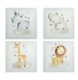 24 pieces Baby Animal Asst Canvas Art 8 X 8 Inches - Baby Utensils