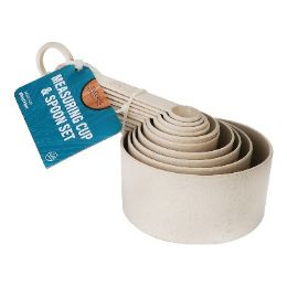 72 pieces Wheat Straw Measuring Cups & Spoons Set - Kitchen Utensils