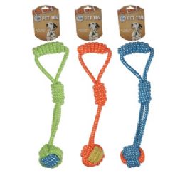 48 pieces Bp Pet Rope Toy Asst Colors 11in - Pet Toys