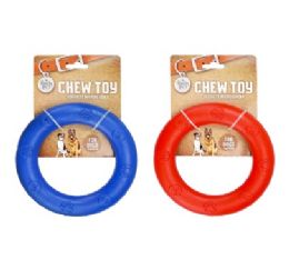 48 pieces Bp Plastic Chew Toy Ring 6.5in 2 Asst - Pet Chew Sticks and Rawhide
