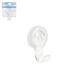 24 pieces Ch HooK-Suct Cup Clear Large 2x3.25in - Shower Accessories