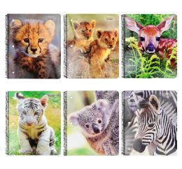 24 pieces Wildly Cute 70 Ct., Wide Ruled Theme Books, 2 Assorted Designs - Note Books & Writing Pads