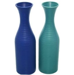12 pieces Ceramic Vase 2 Assorted 4 X 4 X 14.75 Inches - Glassware
