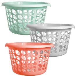 24 pieces Bh Plastic Laundry Basket 3 Colors 16ltr - Laundry Baskets & Hampers