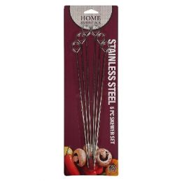 72 pieces 6pc Chrome Skewer Set 11.5 Inches - Kitchen Utensils