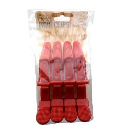 144 pieces Bh Red Hair Clips, 4ct - Hair Brushes & Combs