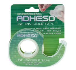 24 pieces Adheso Invisible Tape 1-2x600in - Tape