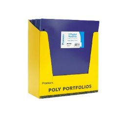 48 pieces Promarx 2 Pocket Blue Portfolio Poly - Folders and Report Covers