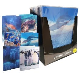 24 pieces Marine Life 3d Portfolios, 6 Assorted Designs, - Folders and Report Covers