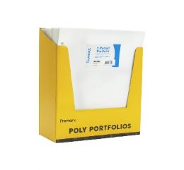 48 pieces Promarx 2 Pocket White Portfolio Poly - Folders and Report Covers