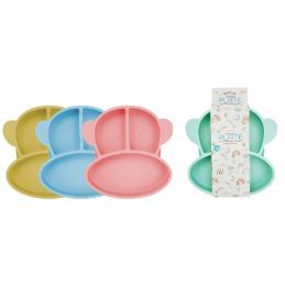48 pieces Bonita Homebh Silicone Baby Monkey Plate Asst - Baby Utensils